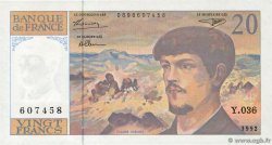 20 Francs DEBUSSY à fil de sécurité FRANCE 1992 F.66BIS.03 pr.NEUF