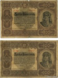 100 Korona Lot HUNGARY 1920 P.063