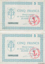 5 Francs Consécutifs FRANCE regionalism and miscellaneous  1950 K.282