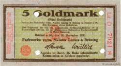 5 Goldmark ALLEMAGNE Hochst 1923 Mul.2525.11