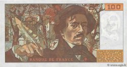 100 Francs DELACROIX modifié FRANCE  1978 F.69.01e VF
