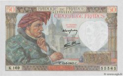 50 Francs JACQUES CŒUR FRANCE 1942 F.19.20