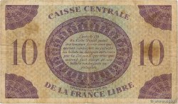 10 Francs FRENCH EQUATORIAL AFRICA Brazzaville 1944 P.11a VG