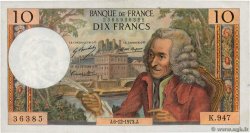 10 Francs VOLTAIRE FRANCE  1973 F.62.65 XF-