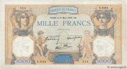 1000 Francs CÉRÈS ET MERCURE type modifié FRANCE  1940 F.38.44 TB+