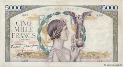 5000 Francs VICTOIRE Impression à plat FRANCE  1939 F.46.09