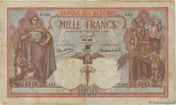 1000 Francs ALGÉRIE  1938 P.083a B+