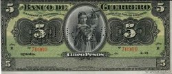 5 Pesos Non émis MEXICO  1914 PS.0298c