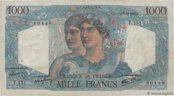1000 Francs MINERVE ET HERCULE FRANCE  1945 F.41.09 TB