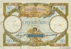 50 Francs LUC OLIVIER MERSON type modifié FRANCE 1934 F.16.05 B+