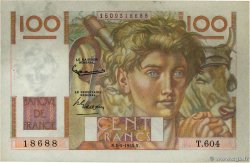 100 Francs JEUNE PAYSAN FRANCE 1954 F.28.43