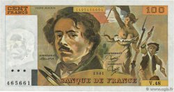 100 Francs DELACROIX modifié FRANCE 1981 F.69.05 pr.TTB