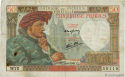 50 Francs JACQUES CŒUR FRANCE 1941 F.19.09 TB