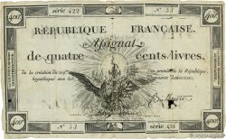 400 Livres FRANCE 1792 Ass.38a