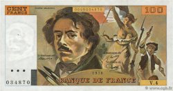 100 Francs DELACROIX modifié FRANCE 1978 F.69.01c TTB+