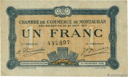 1 Franc FRANCE régionalisme et divers Montauban 1917 JP.083.15 TTB