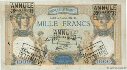 1000 Francs CÉRÈS ET MERCURE type modifié Annulé FRANCE  1938 F.38.22