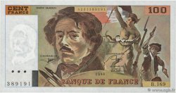 100 Francs DELACROIX imprimé en continu FRANCE  1990 F.69BIS.02b