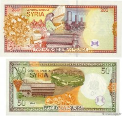 50 et 200 Pounds Lot SYRIE 1997 P.107 et P.109 NEUF