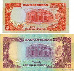 5 et 20 Pounds Lot SOUDAN 1991 P.45 et P.47 pr.NEUF