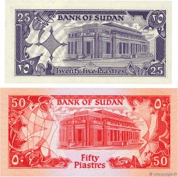 25 et 50 Piastres Lot SOUDAN 1987 P.37 et P.38 NEUF