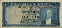 5 Lira TURQUIE 1959 P.155a