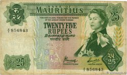 25 Rupees ÎLE MAURICE 1967 P.32