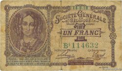 1 Franc BELGIQUE 1918 P.086b