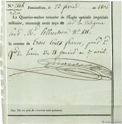 300 Francs FRANCE régionalisme et divers Fontainebleau 1806 Doc.Lettre