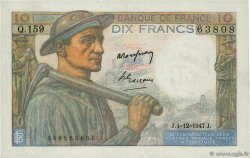 10 Francs MINEUR FRANCE 1947 F.08.19 TTB+