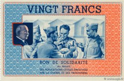 20 Francs BON DE SOLIDARITÉ FRANCE régionalisme et divers 1941 KL.08C3 SPL
