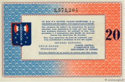 20 Francs BON DE SOLIDARITÉ FRANCE régionalisme et divers 1941 KL.08C3 SPL