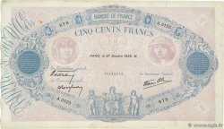 500 Francs BLEU ET ROSE modifié FRANCE  1938 F.31.21