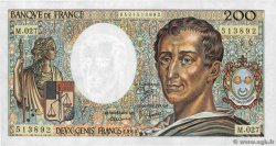 200 Francs MONTESQUIEU FRANCE  1985 F.70.05 SPL