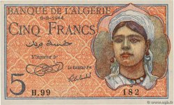 5 Francs ALGÉRIE  1944 P.094a NEUF