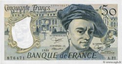 50 Francs QUENTIN DE LA TOUR FRANCE  1980 F.67.06 XF