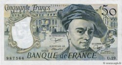 50 Francs QUENTIN DE LA TOUR FRANCE  1982 F.67.08 VF-