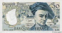 50 Francs QUENTIN DE LA TOUR FRANCE  1986 F.67.12 TTB