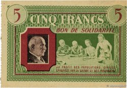 5 Francs BON DE SOLIDARITÉ FRANCE régionalisme et divers 1941 KL.05A SPL