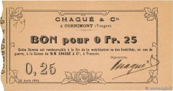 25 Centimes FRANCE régionalisme et divers Cornimont 1914 JP.88-028