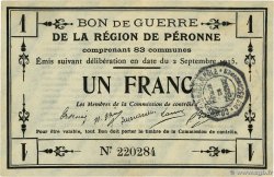 1 Franc FRANCE régionalisme et divers Peronne 1915 JP.80-414