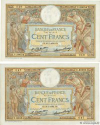 100 Francs LUC OLIVIER MERSON grands cartouches Consécutifs FRANCE  1932 F.24.11