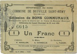 1 Franc FRANCE régionalisme et divers Neuville-Saint-Remy 1915 JP.59-1850