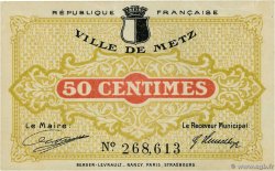 50 Centimes FRANCE régionalisme et divers Metz 1918 JP.57-10