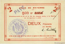 2 Francs Annulé FRANCE régionalisme et divers Mayenne 1914 JP.53-09