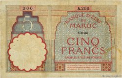 5 Francs MAROC  1922 P.23Aa
