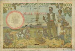 1000 Francs TUNISIA 1946 P.26