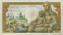 1000 Francs DÉESSE DÉMÉTER FRANCE 1943 F.40.20 TB