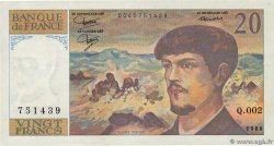 20 Francs DEBUSSY FRANCE 1980 F.66.01 SUP