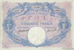 50 Francs BLEU ET ROSE FRANCE 1914 F.14.27 TB+
